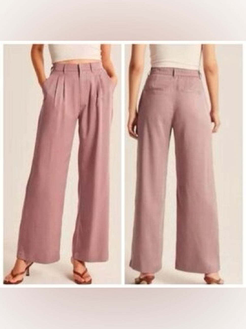 Abercrombie & Fitch Mauve Cotton Trousers